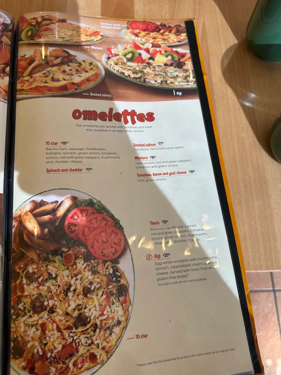 Menu, Cora Breakfast and Lunch