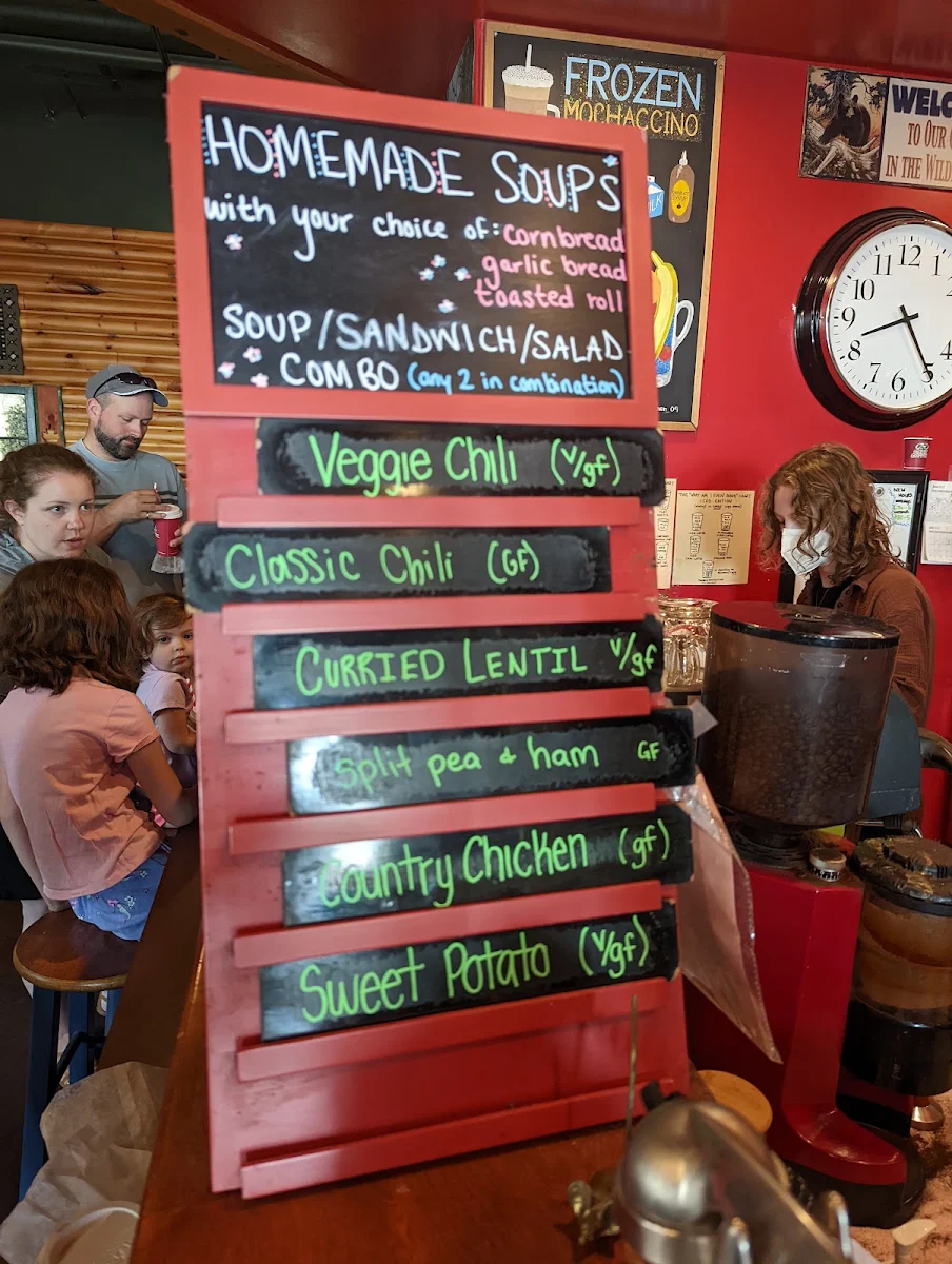 Menu, Cabin Coffee