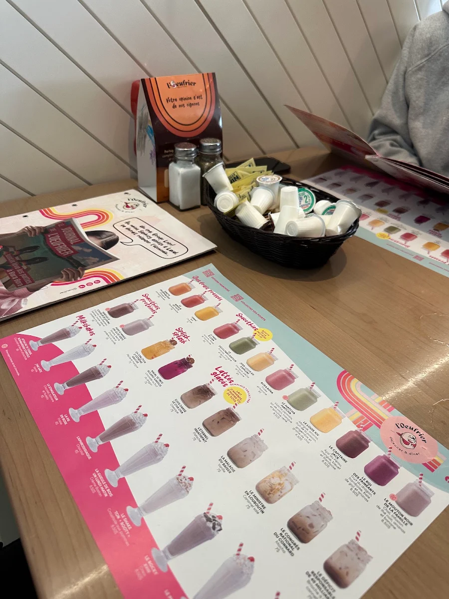 Menu, L'Œufrier (Île Perrot)