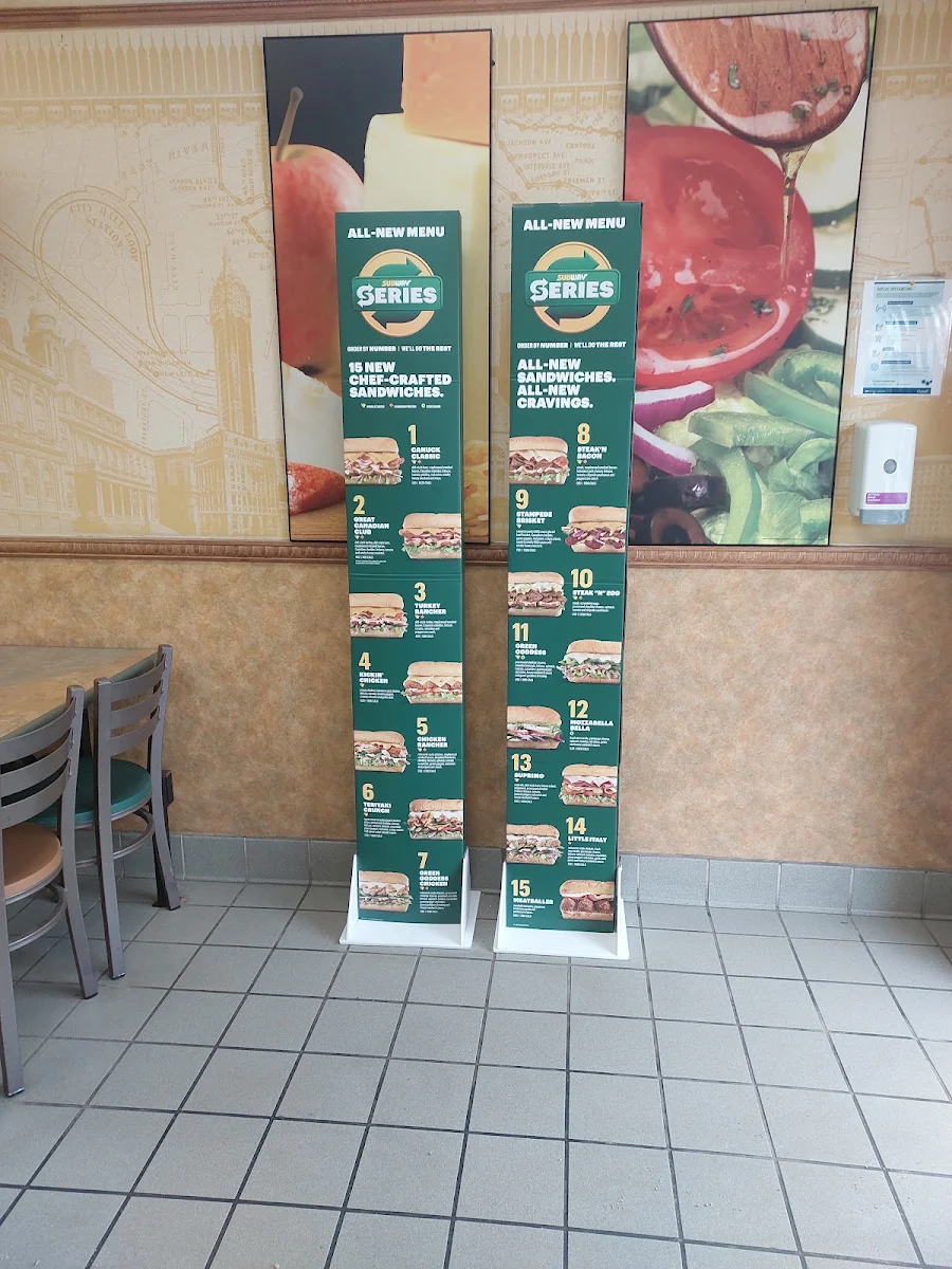 Menu, Subway