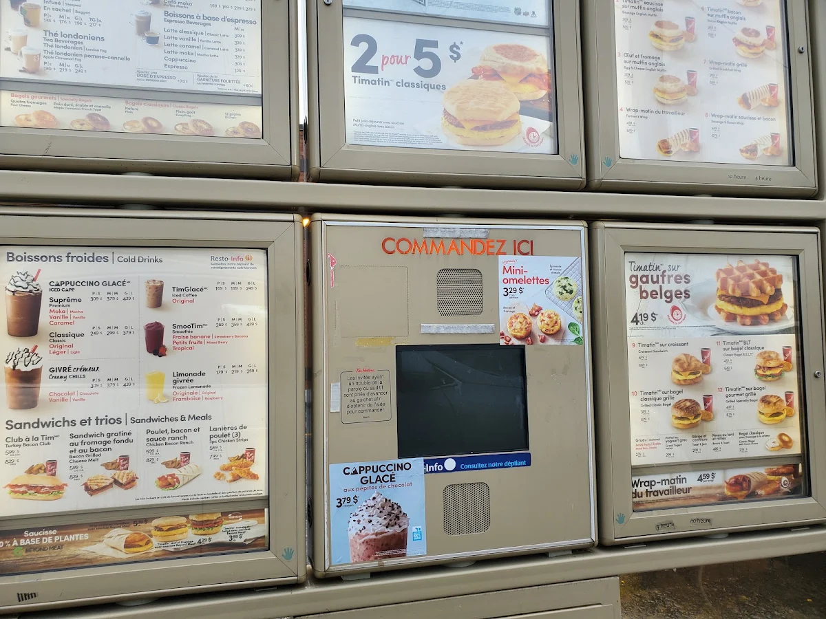 Menu, Tim Hortons