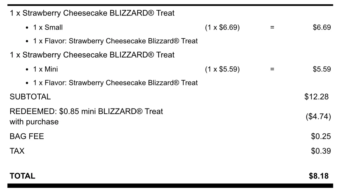 Menu, Dairy Queen Grill & Chill