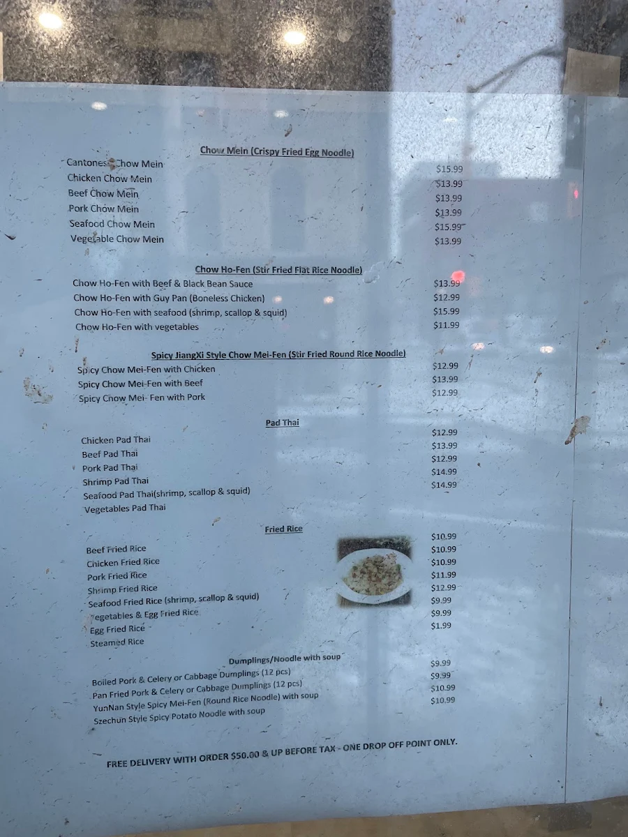 Menu, The Home Restaurant
