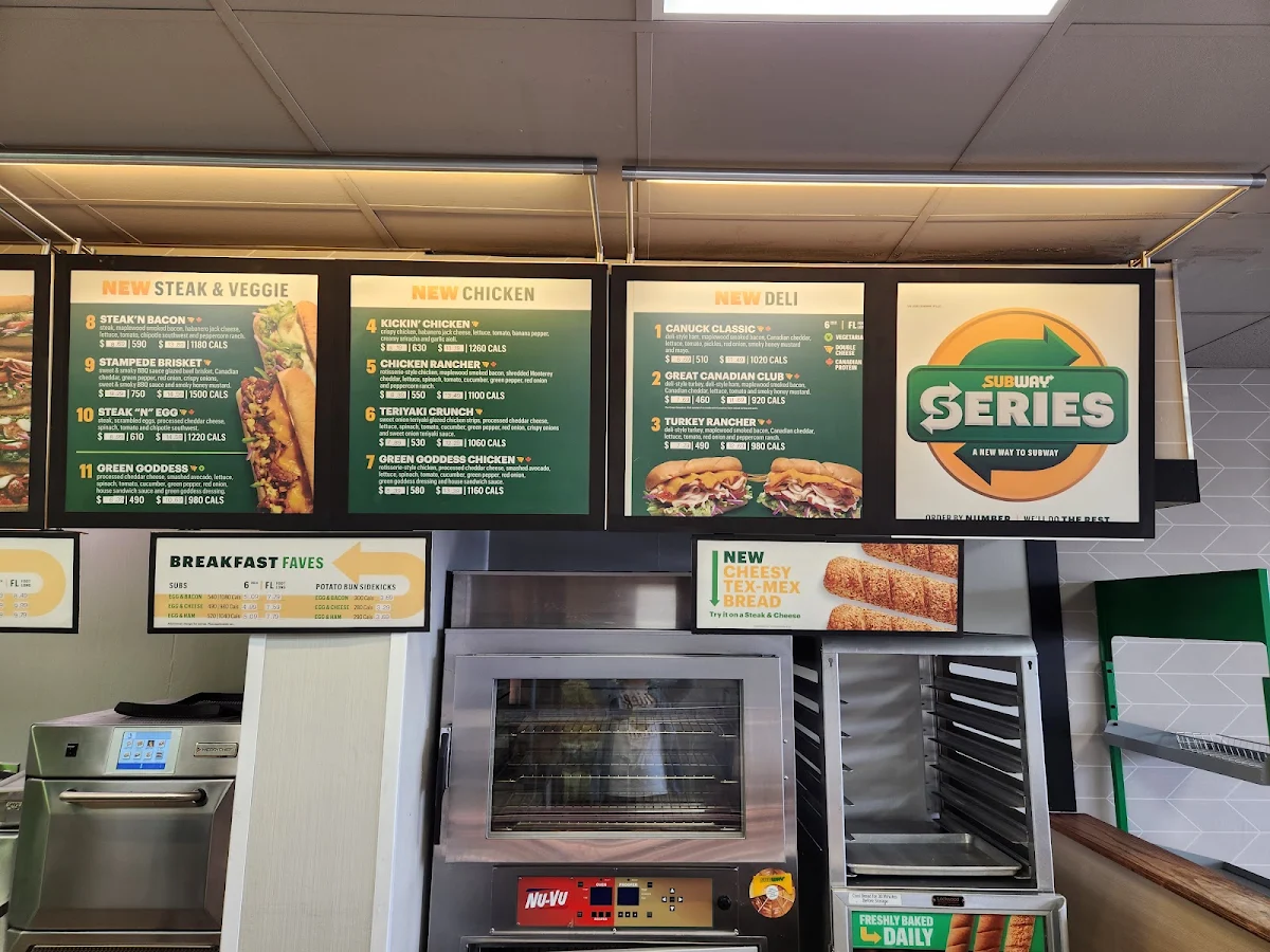 Menu, Subway