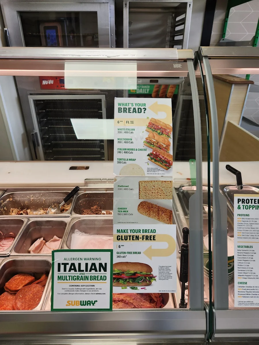 Menu, Subway