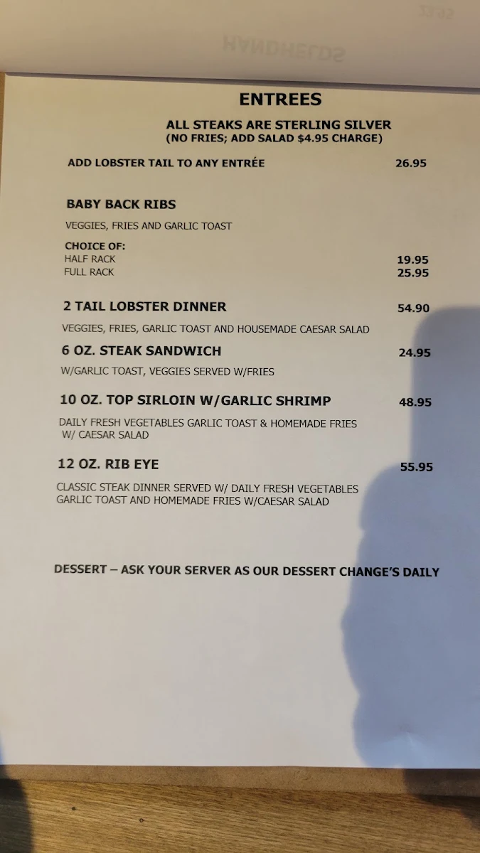 Menu, Oslo’s Eatery & Lounge