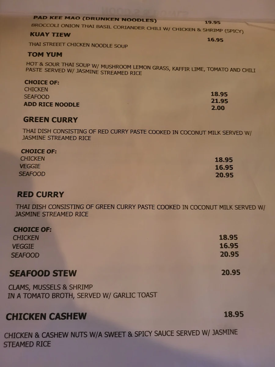 Menu, Oslo’s Eatery & Lounge