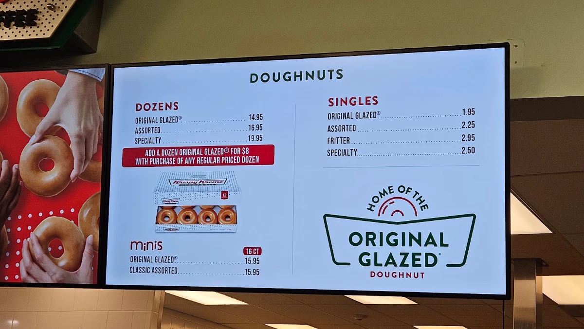 Menu, Krispy Kreme