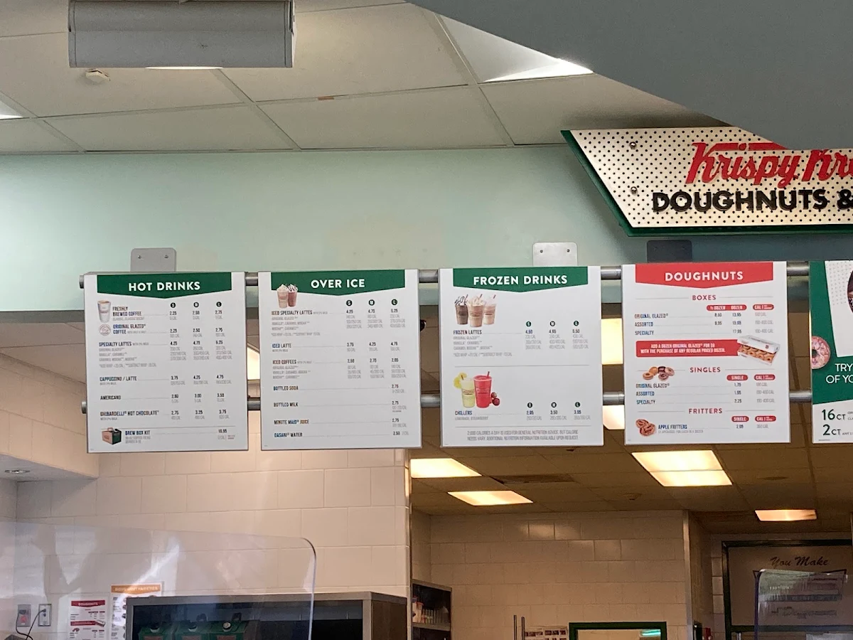Menu, Krispy Kreme