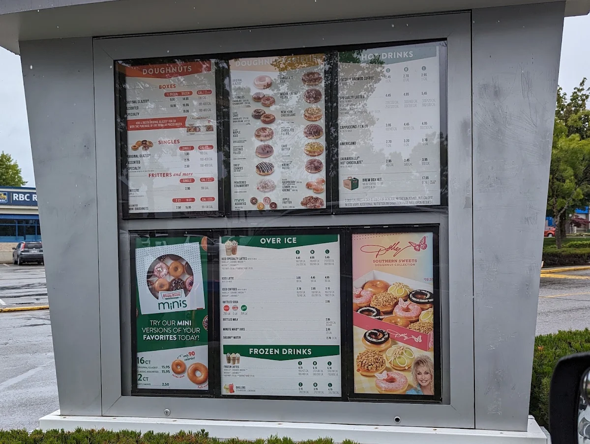Menu, Krispy Kreme