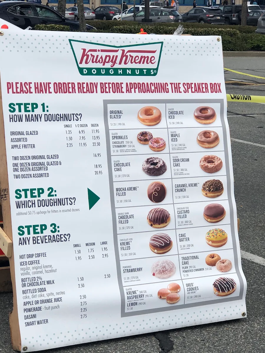 Menu, Krispy Kreme