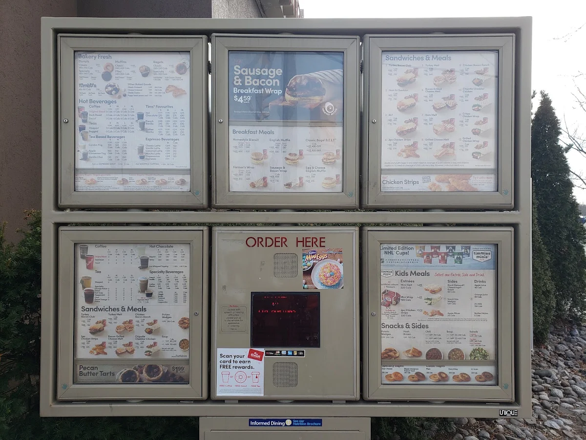 Menu, Tim Hortons