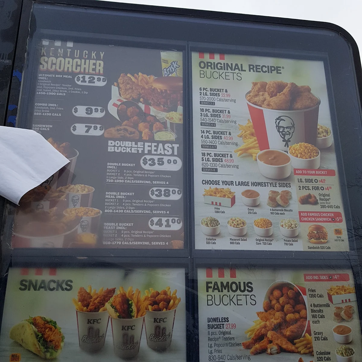 Menu, KFC
