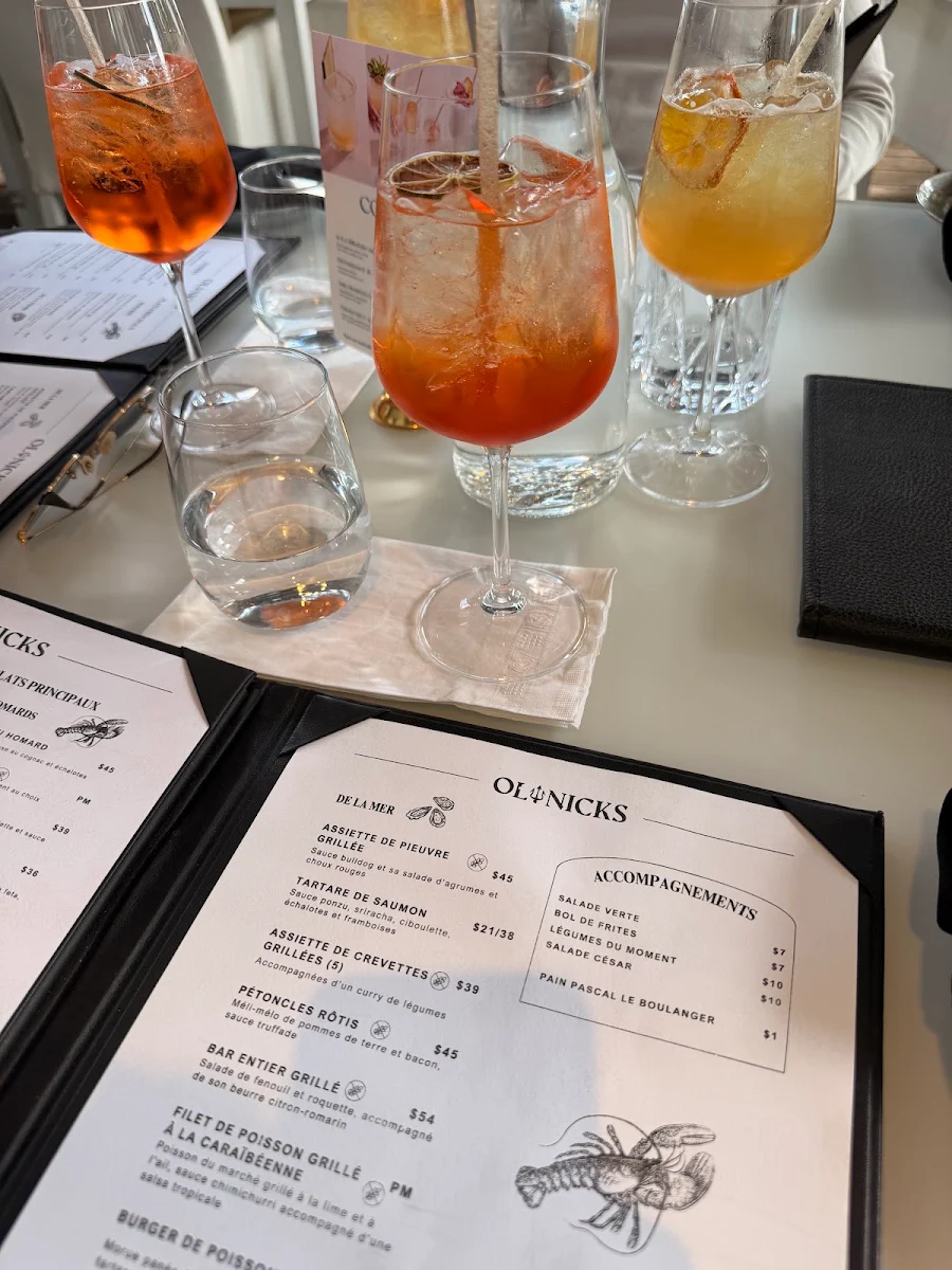 Menu, Restaurant Olynicks