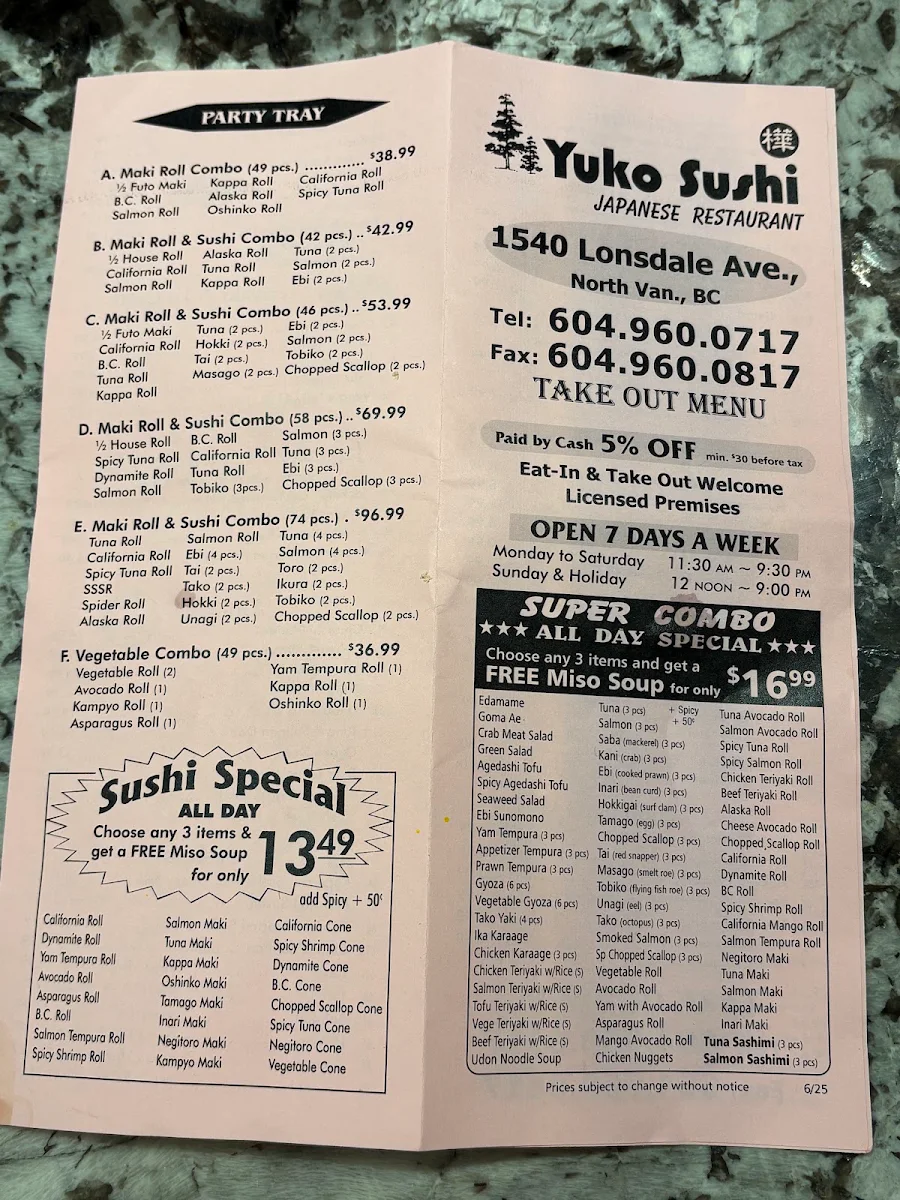 Menu, Yuko Maki