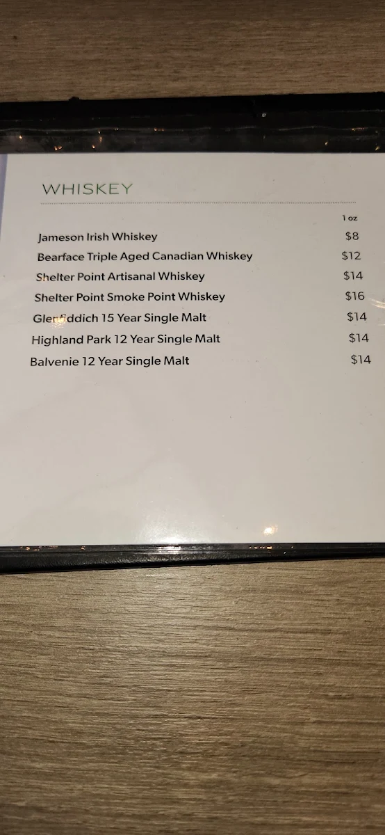 Menu, Minnoz Restaurant & Lounge