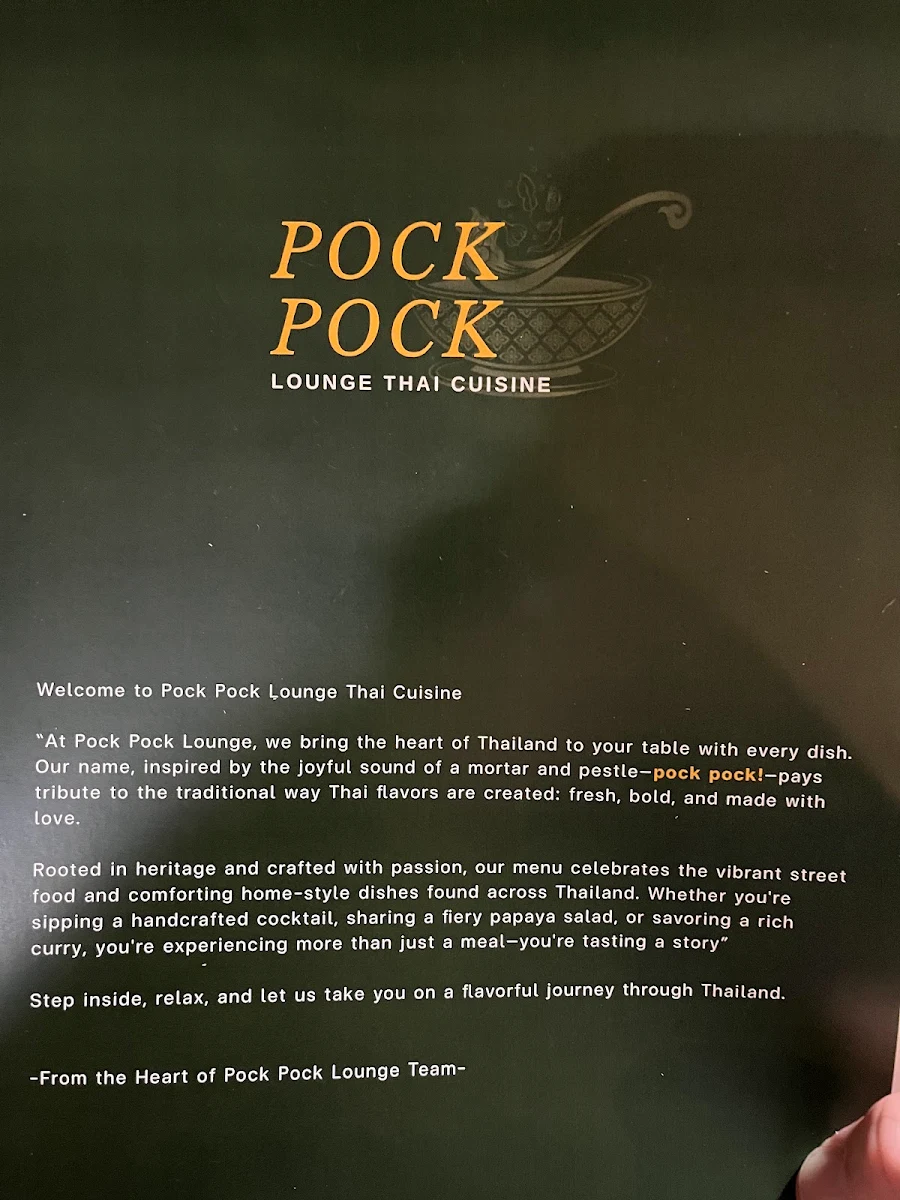 Menu, POCK POCK Lounge
