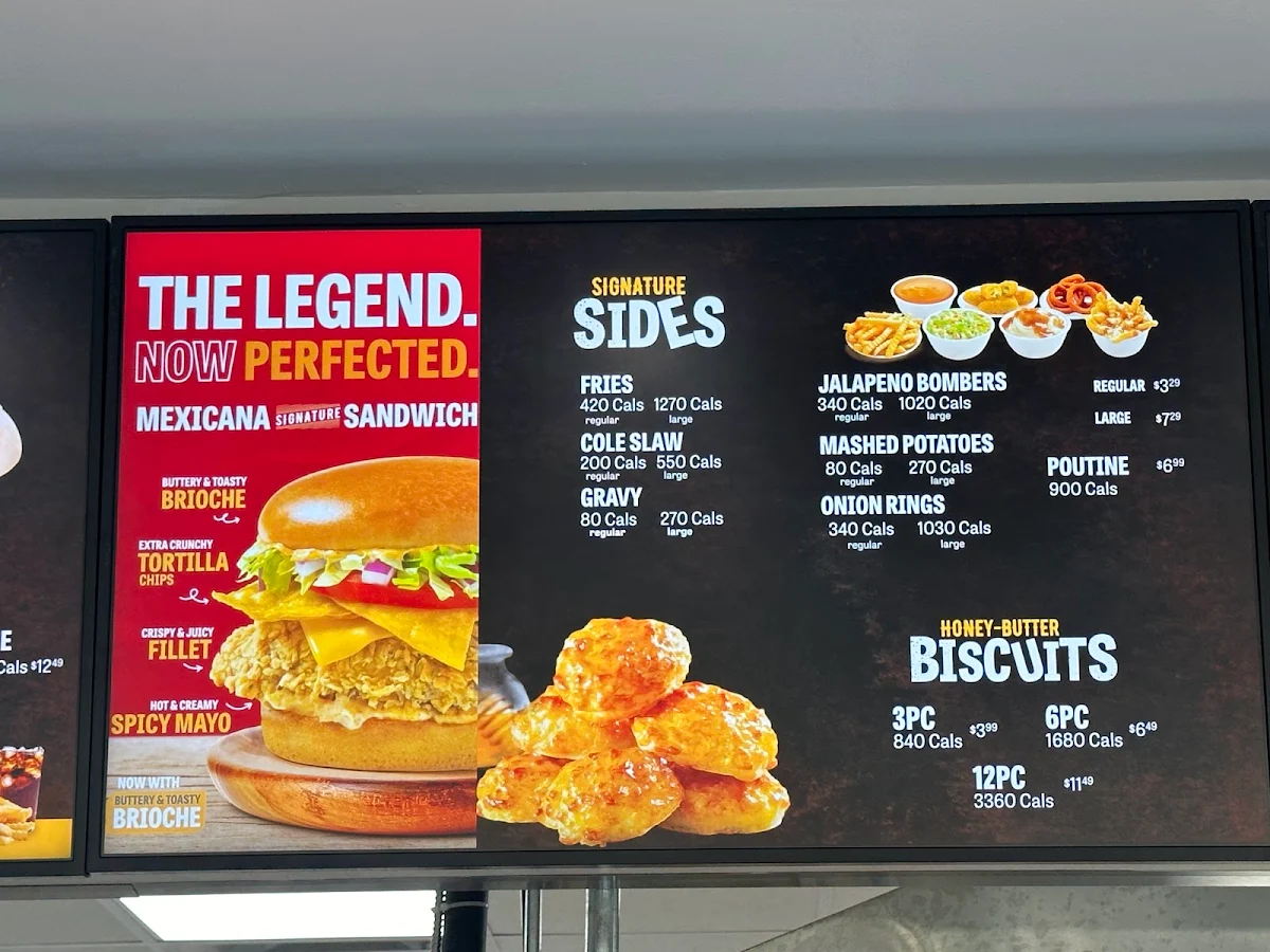 Menu, Church's Texas Chicken