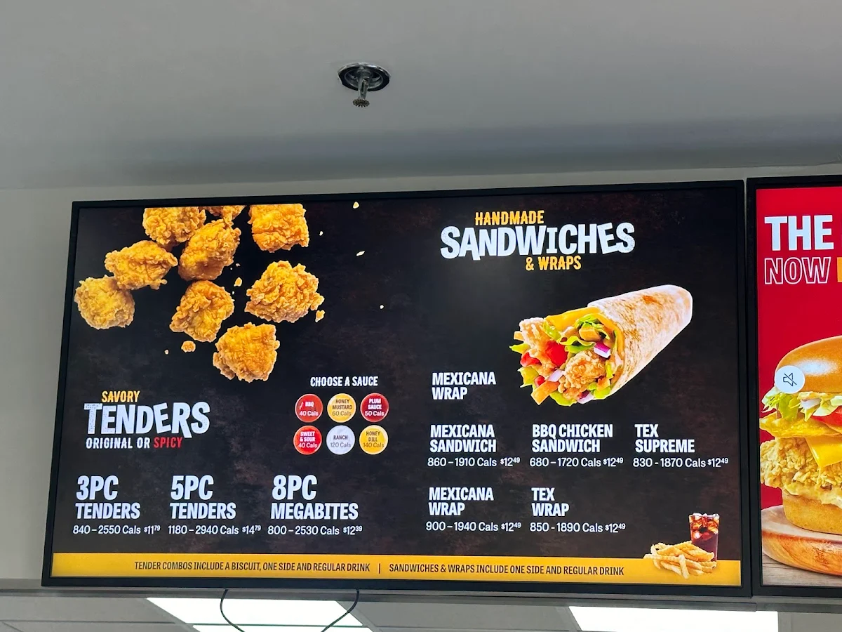Menu, Church's Texas Chicken