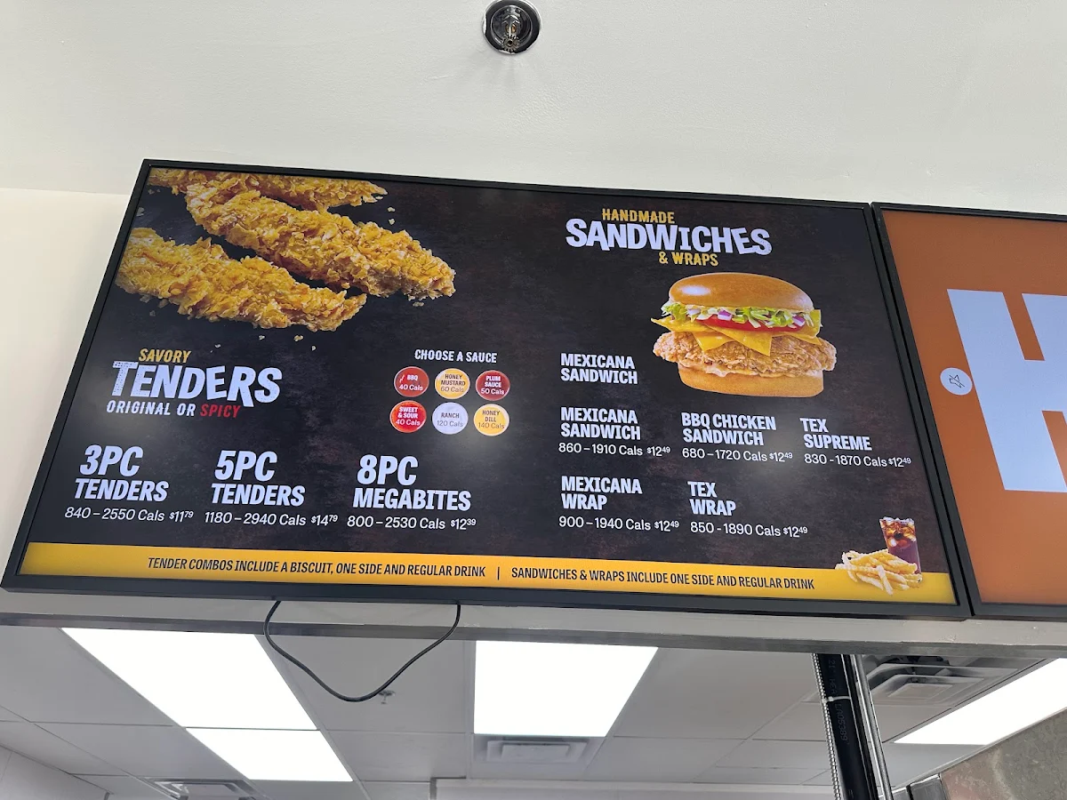 Menu, Church's Texas Chicken