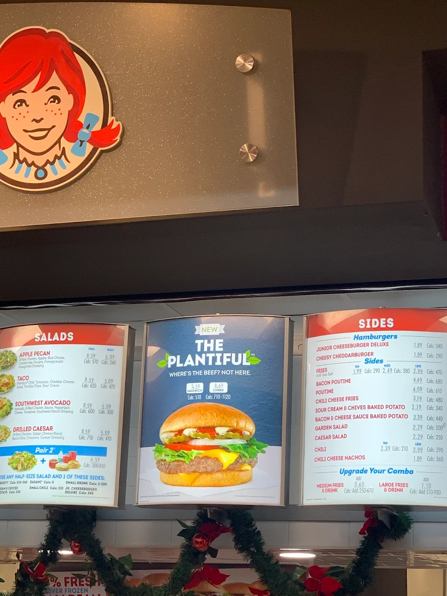 Menu, Wendy's