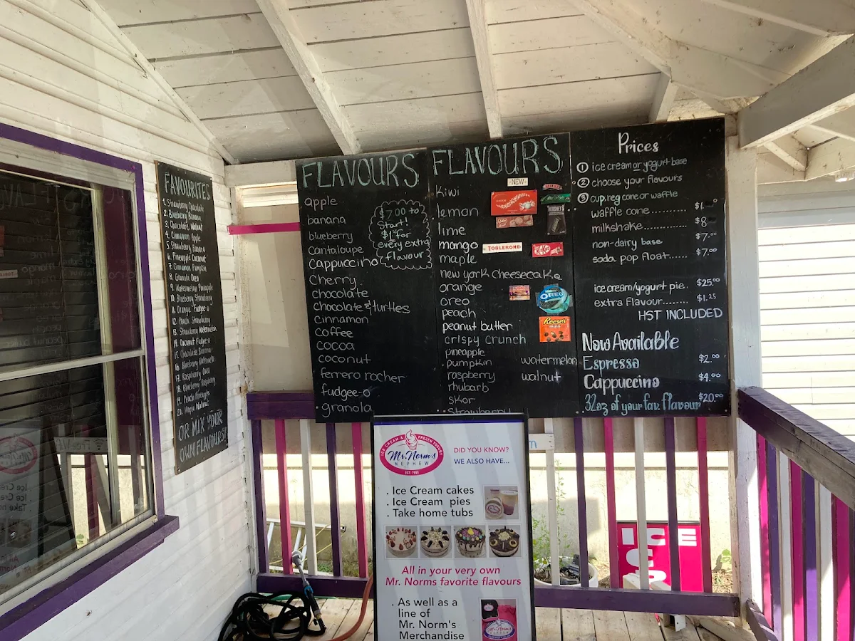 Menu, Mr. Norm's Nephew