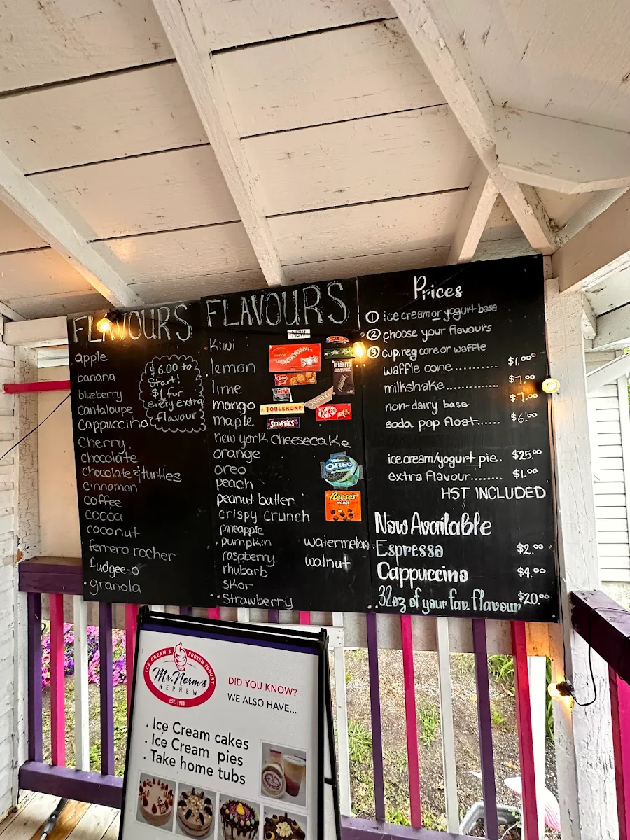 Menu, Mr. Norm's Nephew