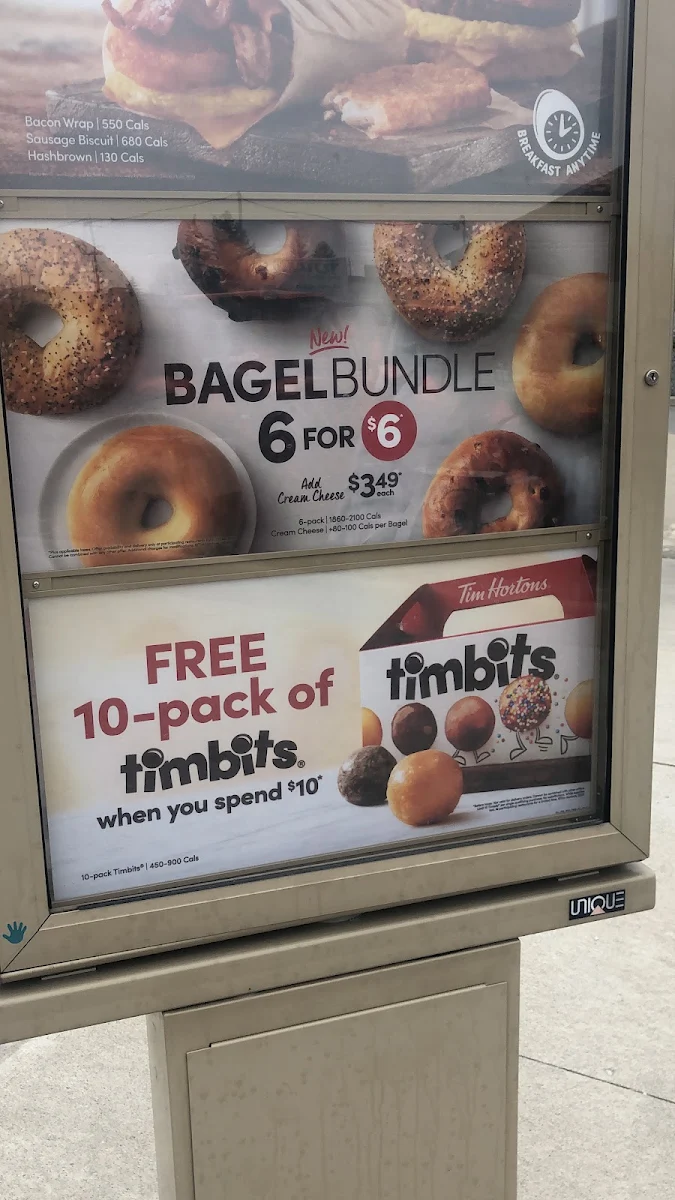 Menu, Tim Hortons