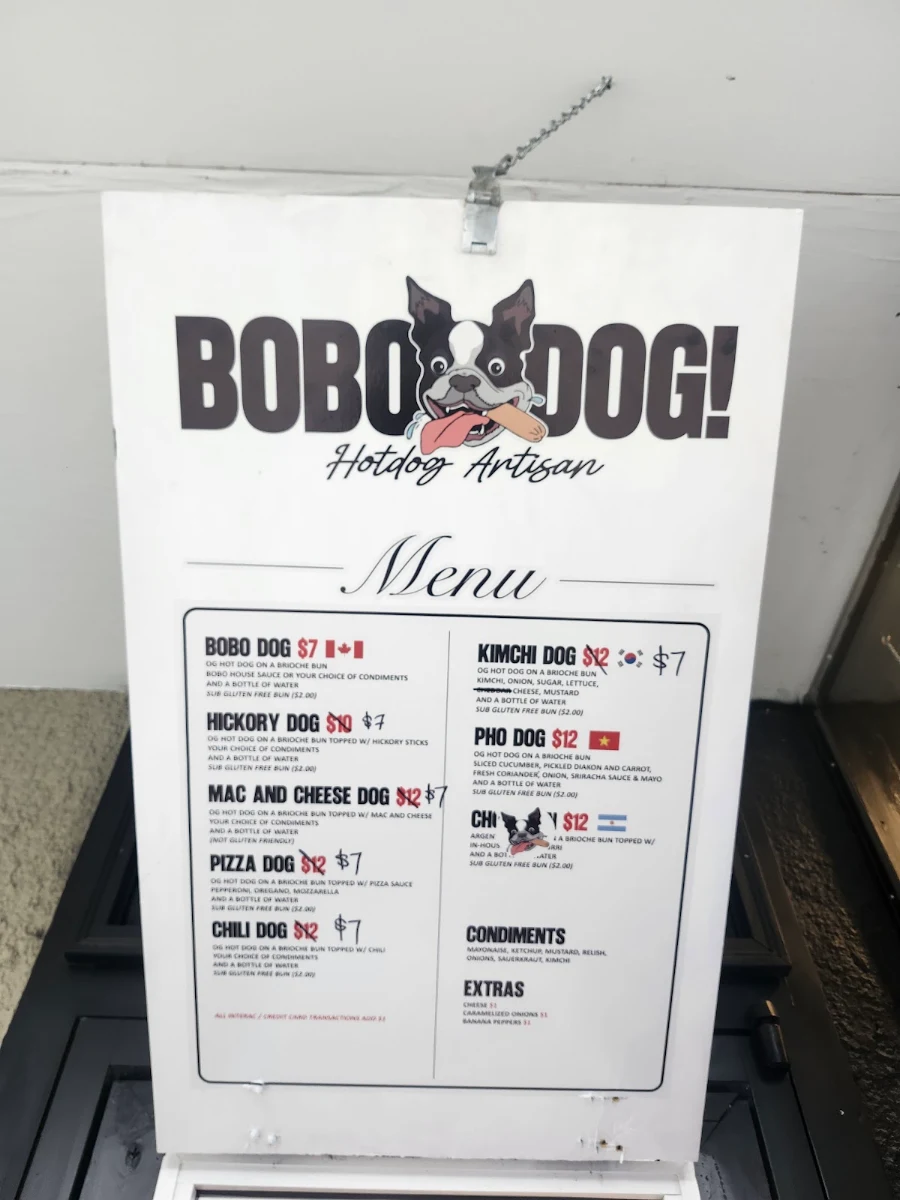 Menu, Bobo dog