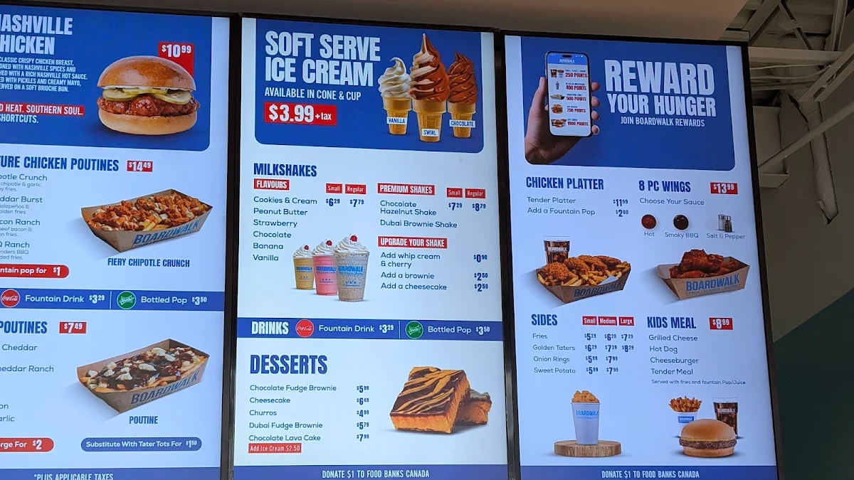 Menu, Boardwalk Burgers - Mississauga