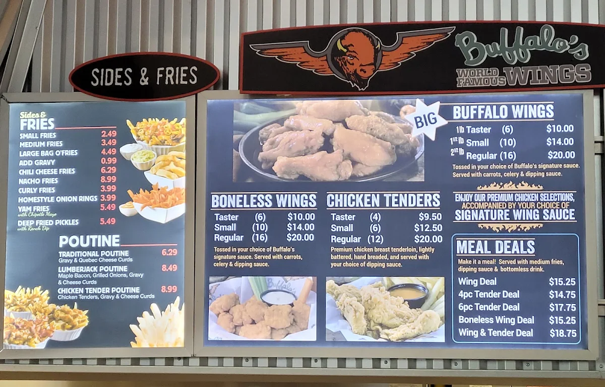 Menu, Fatburger Quance St.