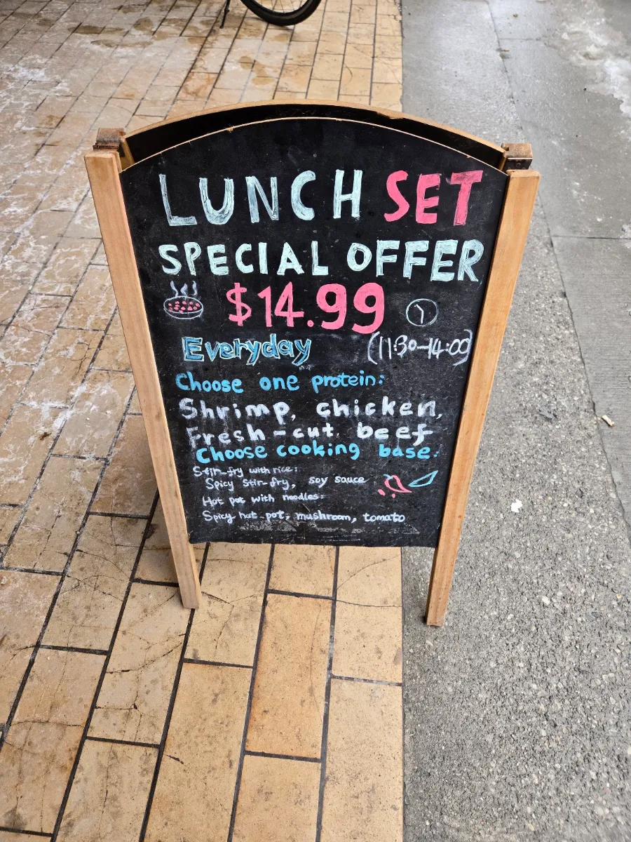 Menu, Mr. Maocai