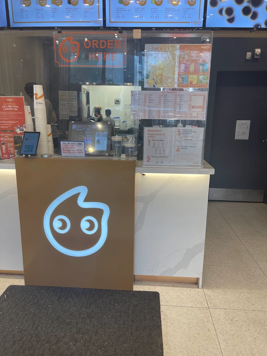 Menu, CoCo Bubble Tea - STC