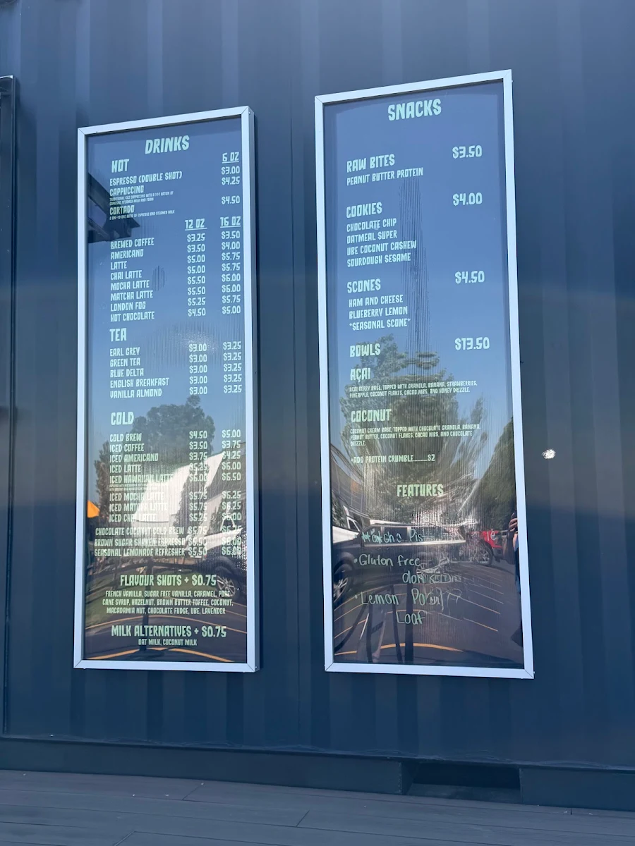 Menu, Kai Cafe