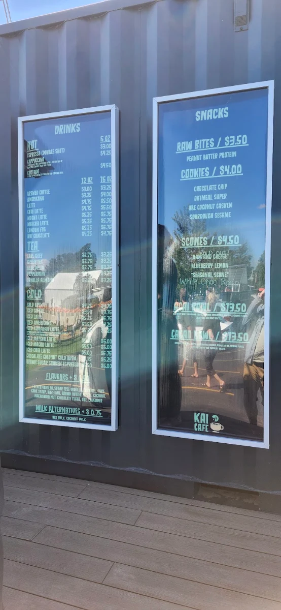 Menu, Kai Cafe