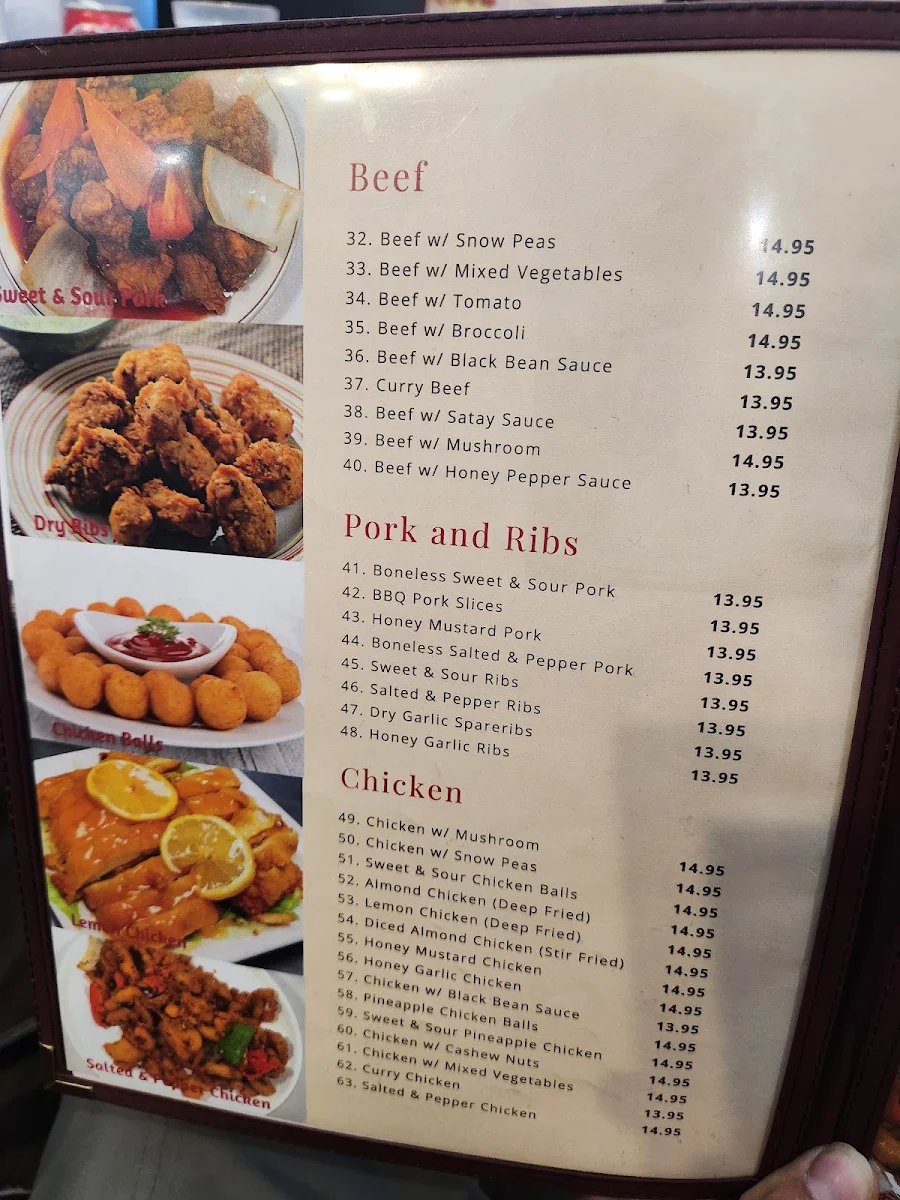 Menu, Tasty Wok (Stettler)