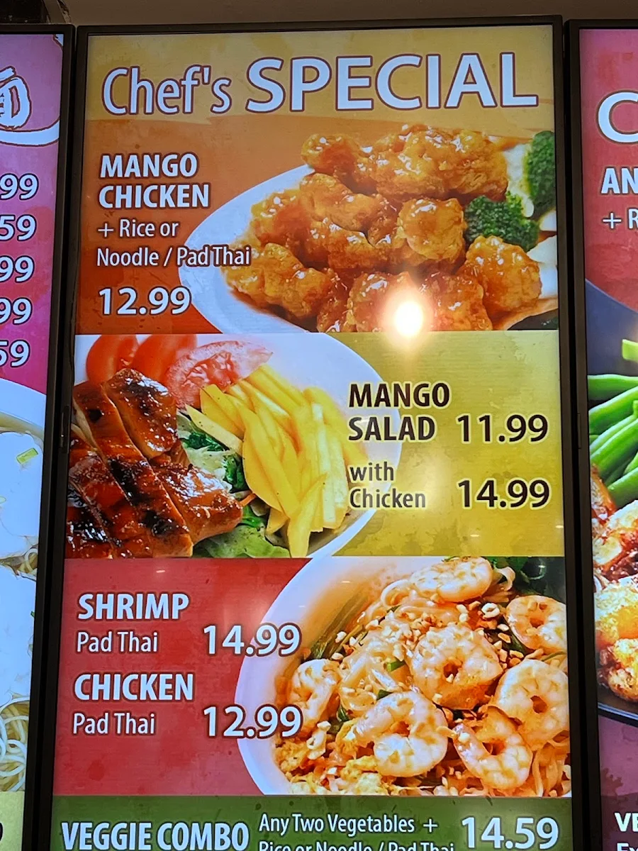 Menu, Ruby Thai Kitchen