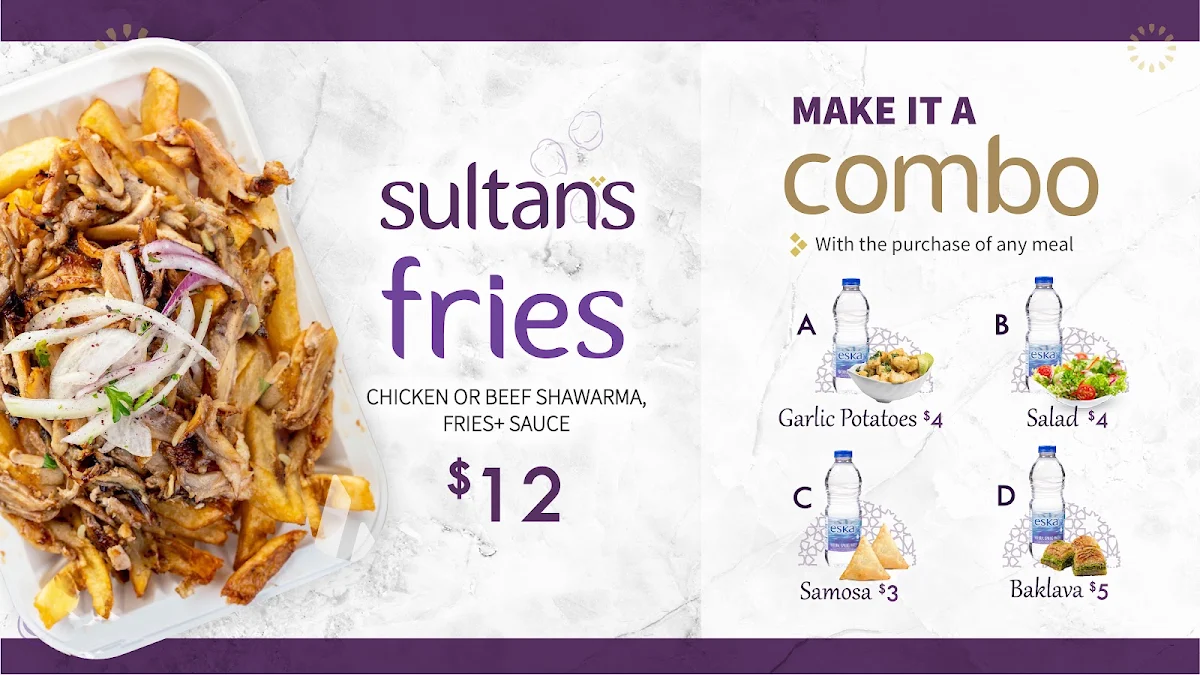 Menu, Sultan’s Mediterranean Grill - North York Centre