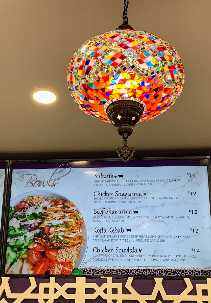 Menu, Sultan’s Mediterranean Grill - North York Centre