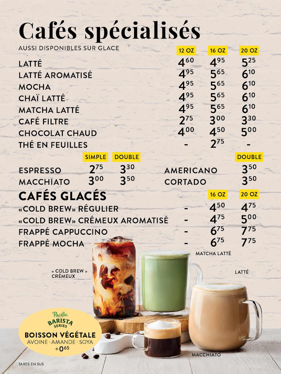 Menu, Muffin Plus