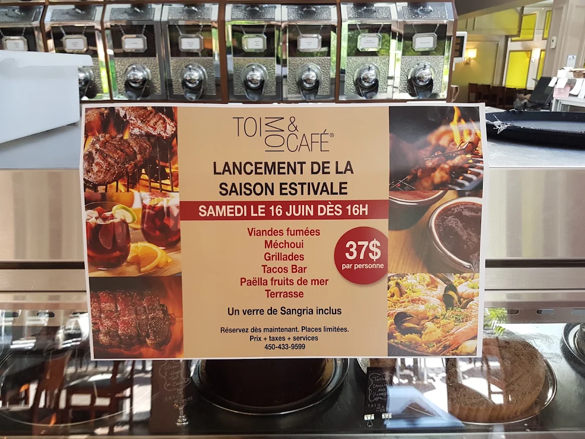 Menu, TOI, MOI & CAFÉ