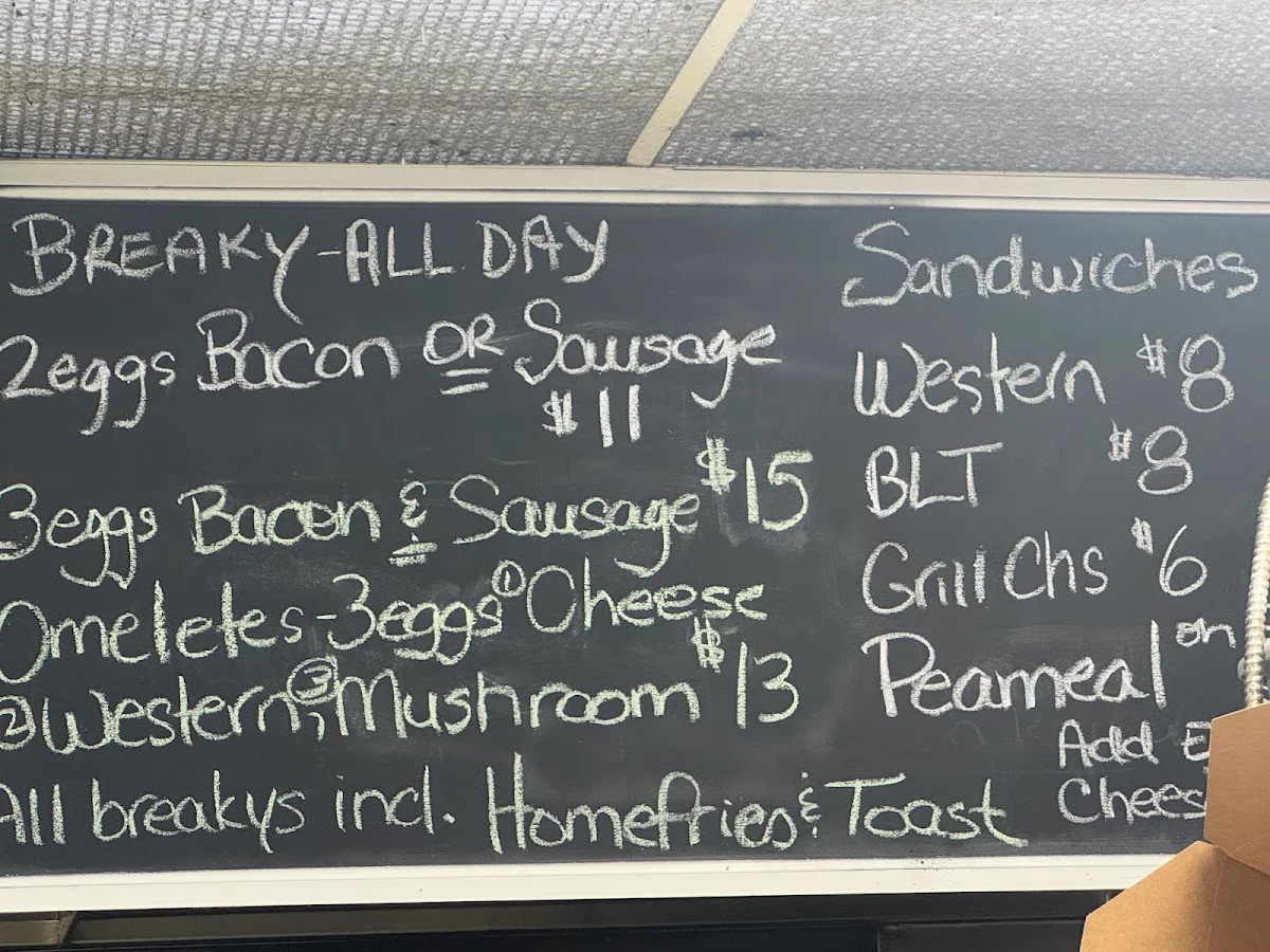 Menu, Salty’s Diner & Catering Co.