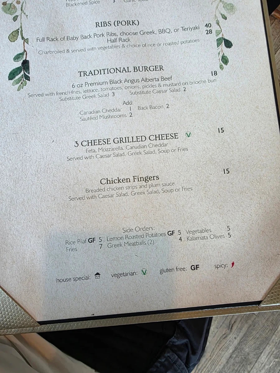 Menu, Something Else Steakhouse Jasper
