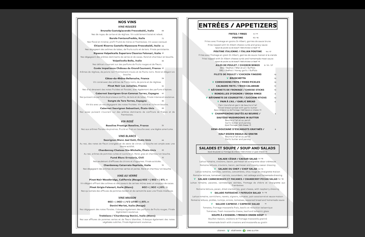 Menu, Naples Pizza