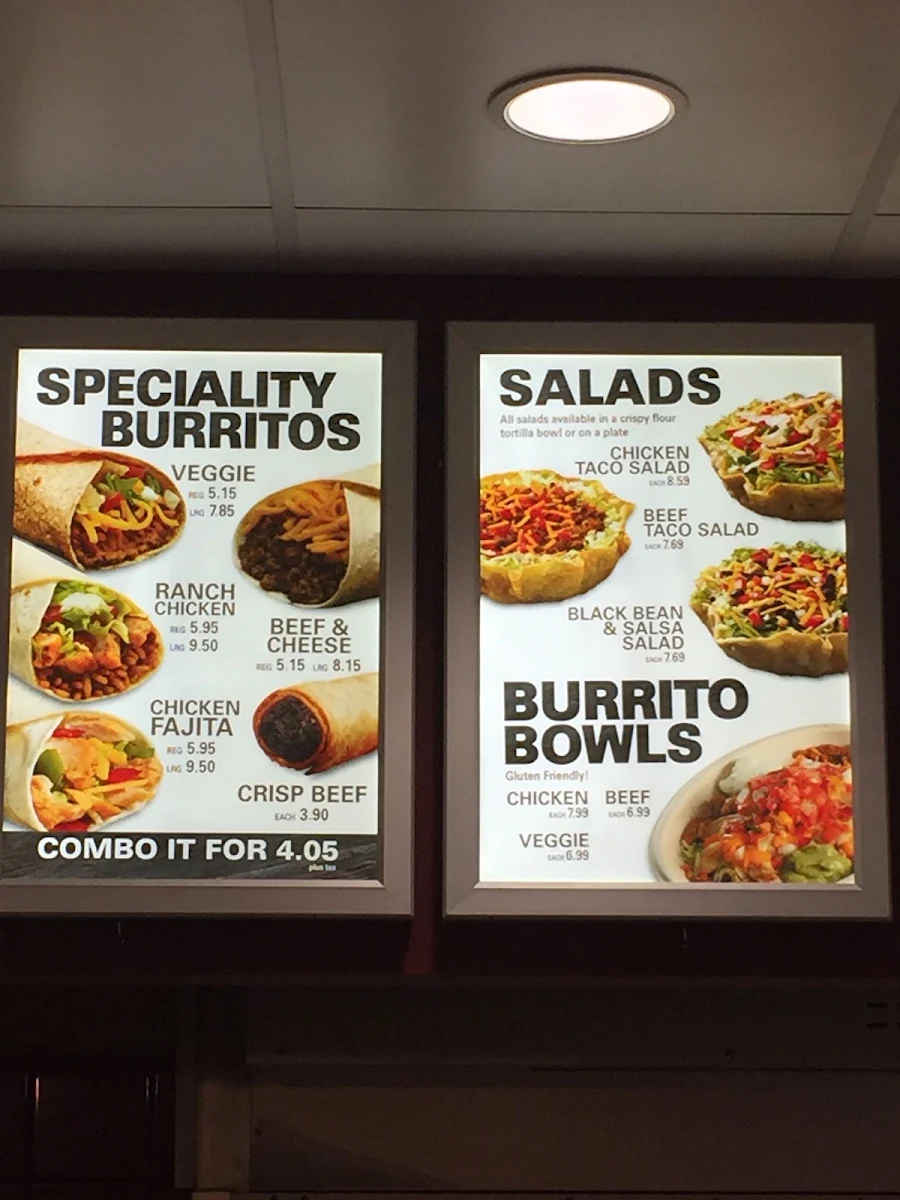 Menu, TacoTime