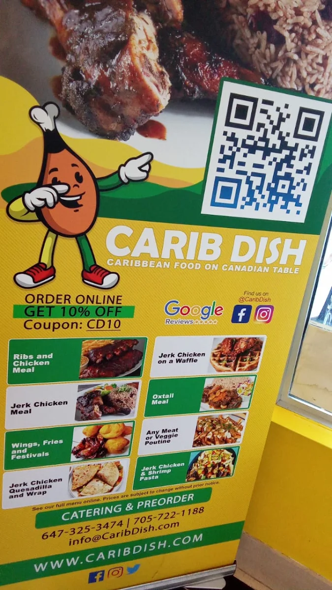 Menu, Carib Dish