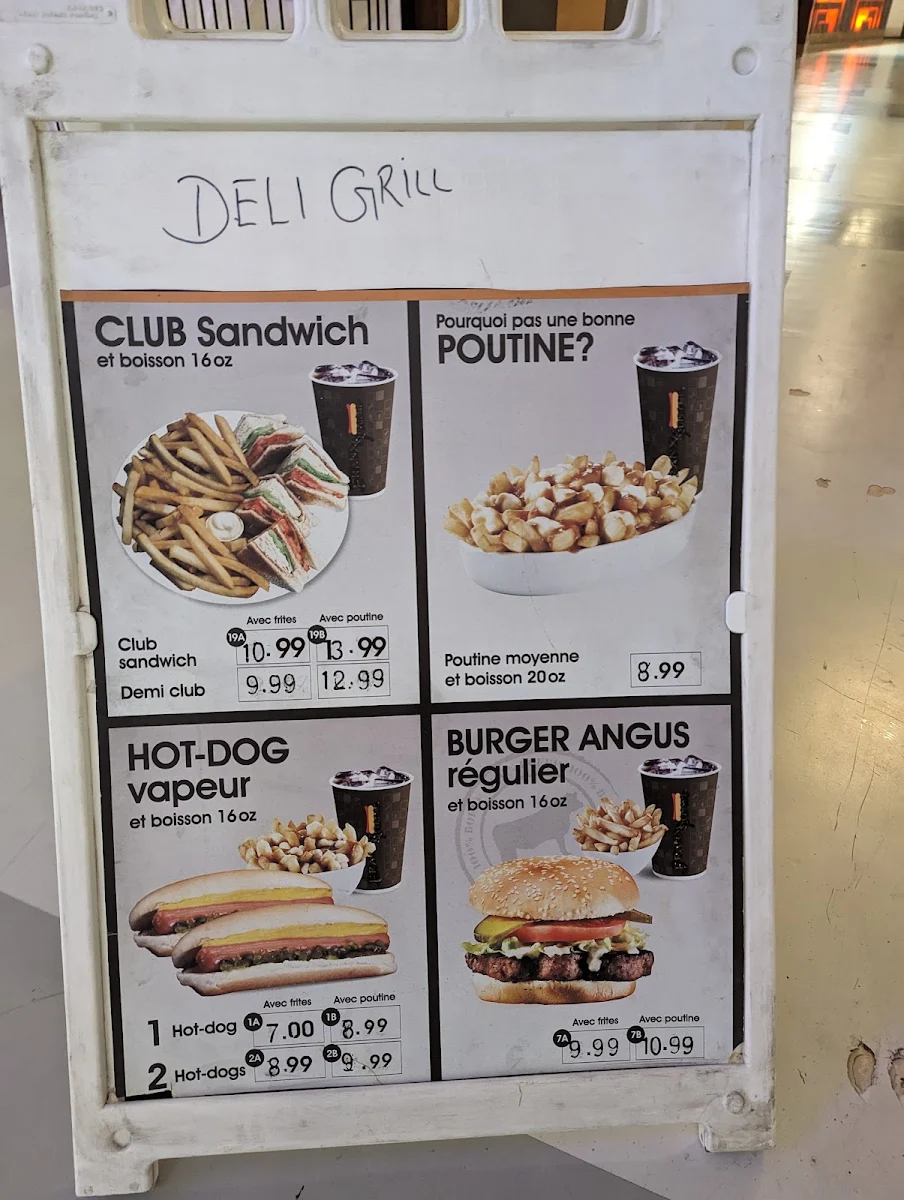 Menu, Deli grill