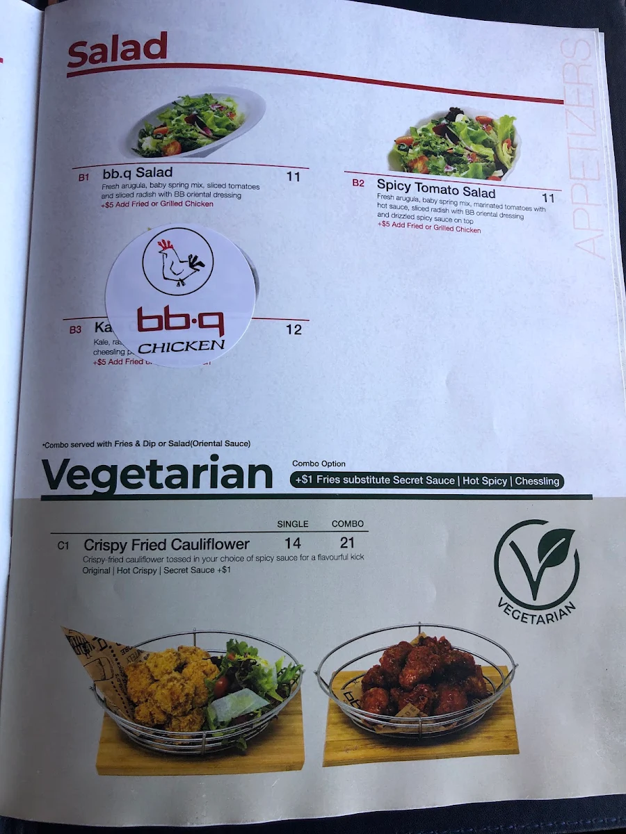 Menu, bbq Chicken Canmore