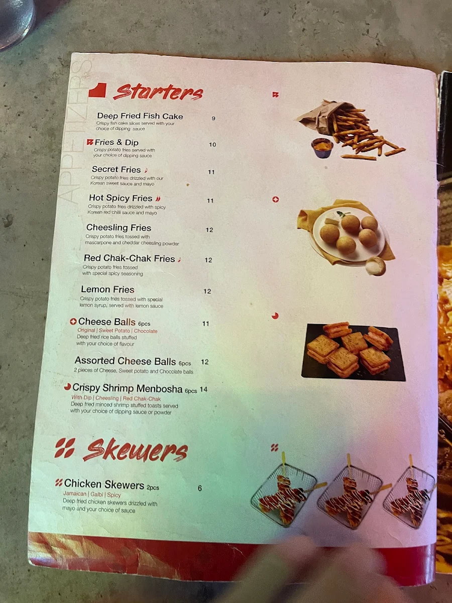 Menu, bbq Chicken Canmore