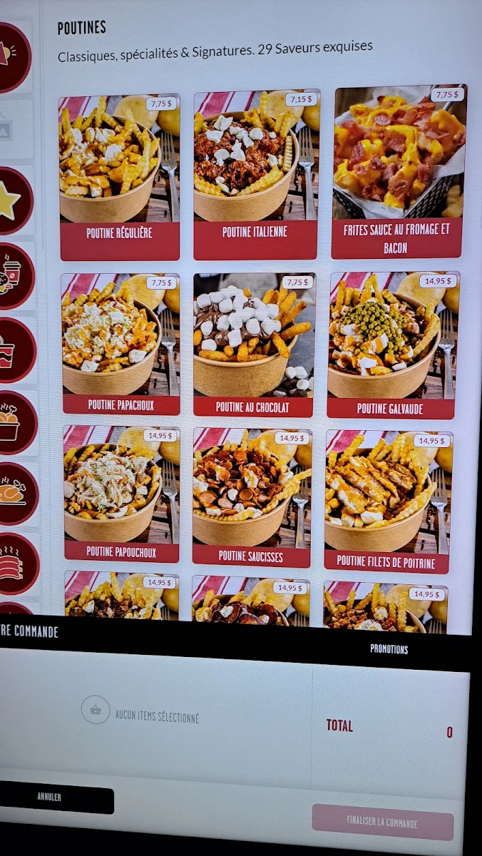 Menu, Chez Louis poulet et pizza